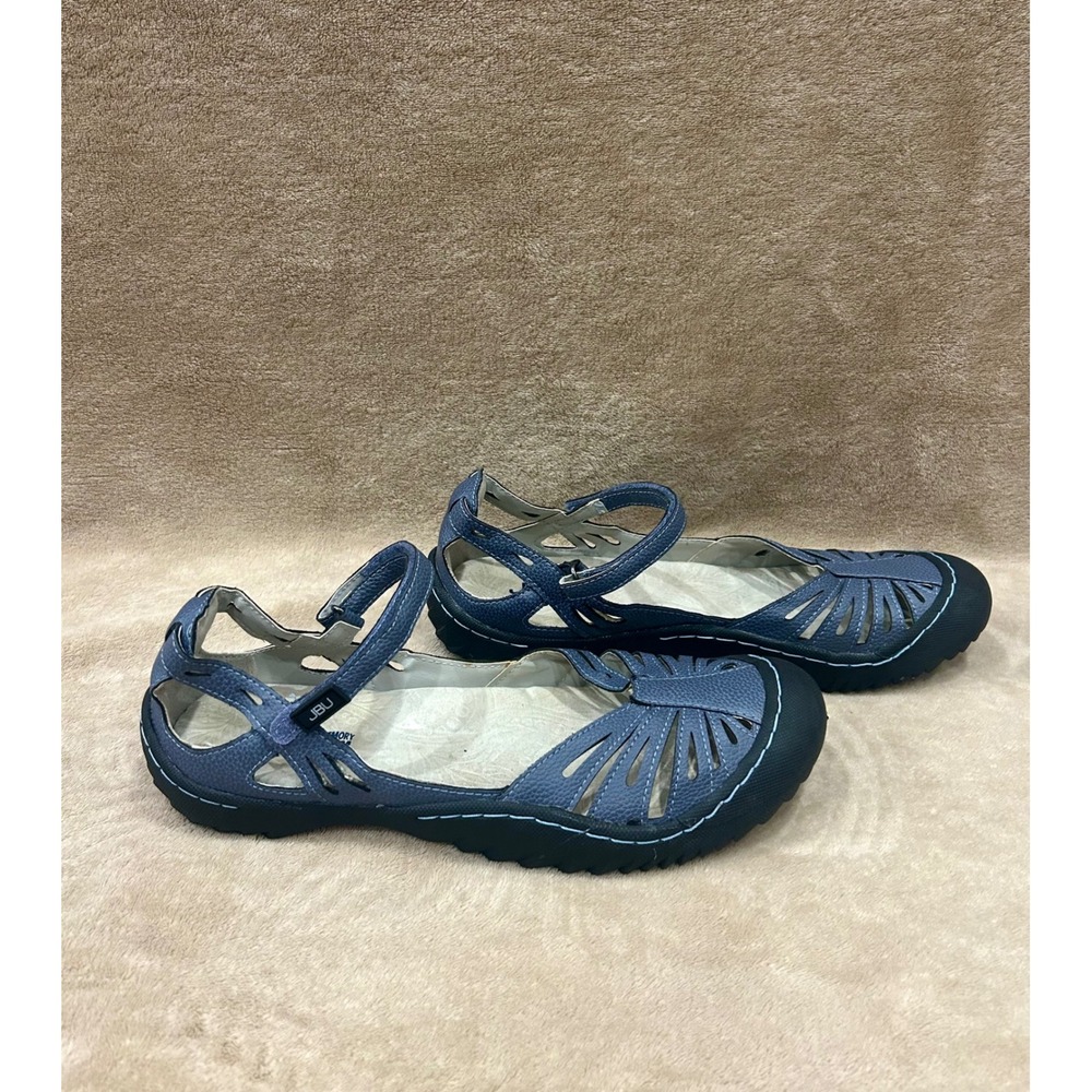 JBU by Jambu Melon Womens 8.5 Denim Blue Mary Jane Comfort Sandals Flats